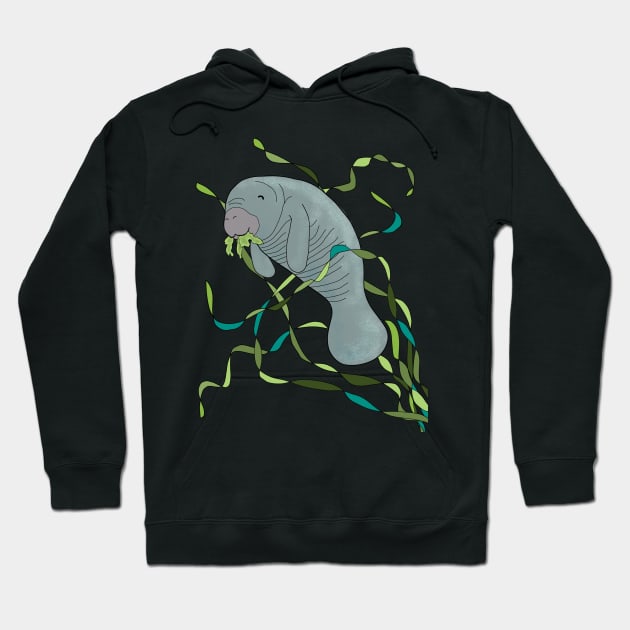 Happy Little Manatee (Trichechus manatus latirostris) Hoodie by StephJChild